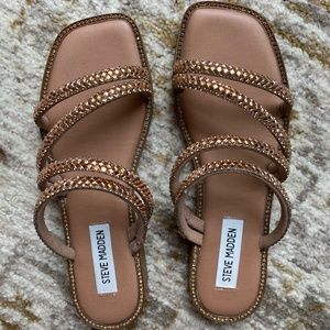 Steve Madden Starie Bronze Metallic Sandals